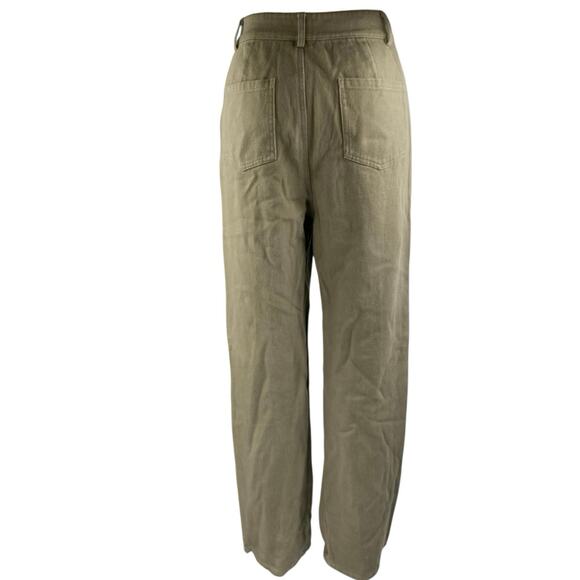 Rumored Women's Olive Green High Waisted Relaxed Straight Denim Jeans Size XS - Picture 3 of 4